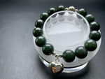 Genuine Green Agate 12mm Bracelet, Healing Cystal Stone Gemstone Jewelry