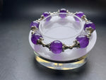 Genuine Amethyst Crystal Bracelet 12mm Purple Bead Jewelry, Healing Natural Stone Gemstone Jewellery