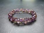 Genuine Amethyst Crystal Bracelet,Sparkling Faceted Bead Jewelry