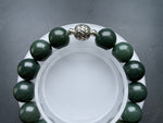 Genuine Green Agate 12mm Bracelet, Healing Cystal Stone Gemstone Jewelry